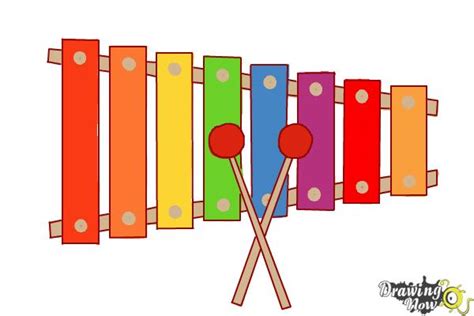 How to Draw a Xylophone - DrawingNow