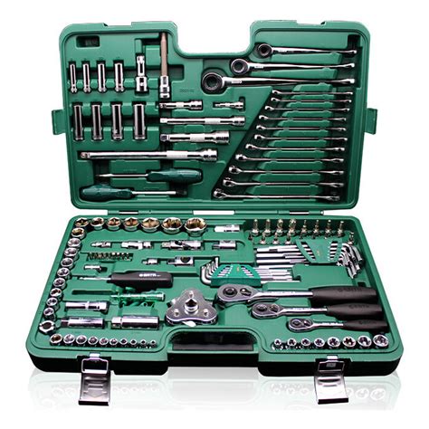 SATA 09014A: 122pc Mechanic Hand Tools Set, DR.1/4", 3/8", 1/2" Socket