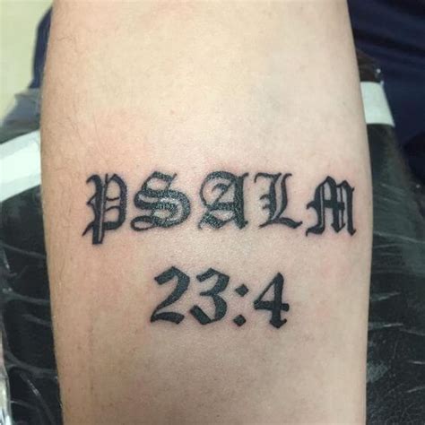 20 Meaningful Bible Verse Psalm 23:4 Tattoo Ideas