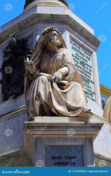 Rome, Italy, June 2, 2017 Rome Column of the Immaculate Conception Near ...