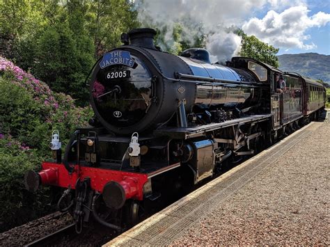 Jacobite steam train, Morar, Scotland : trains