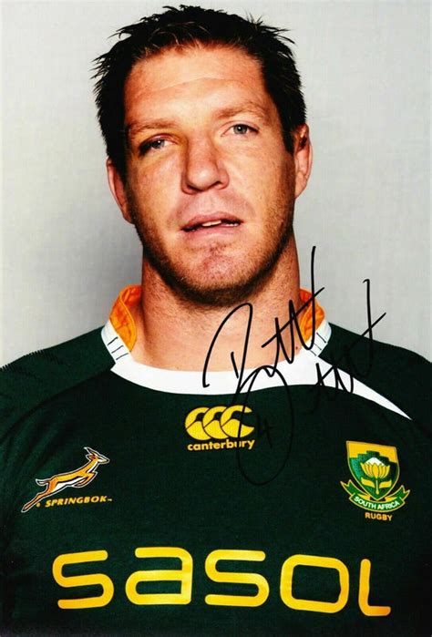 Bakkies Botha Signed 12X8 Photo SPRINGBOKS South Africa AFTAL COA (A ...