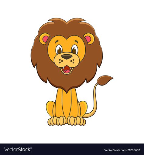 Cute cartoon lion kids Royalty Free Vector Image