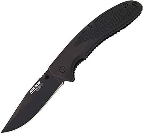 Bear & Son Bear Edge Black Folding Pocket Knife, 3.5" 440 Stainless ...