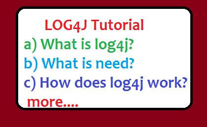 Learnprograming byluckysir: Log4j Tutorial