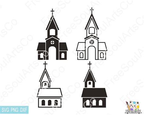 Church Svg. Religious Clipart. Church Building Clipart. Christian Svg ...