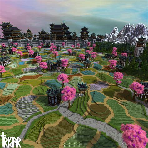 (1) an enchanted landscape of flower farms in my world : Minecraftbuilds Images Minecraft ...