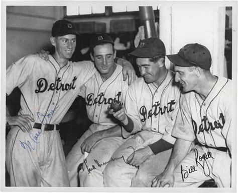 Hank Greenberg and Others Signed Detroit Tigers Wire Photo