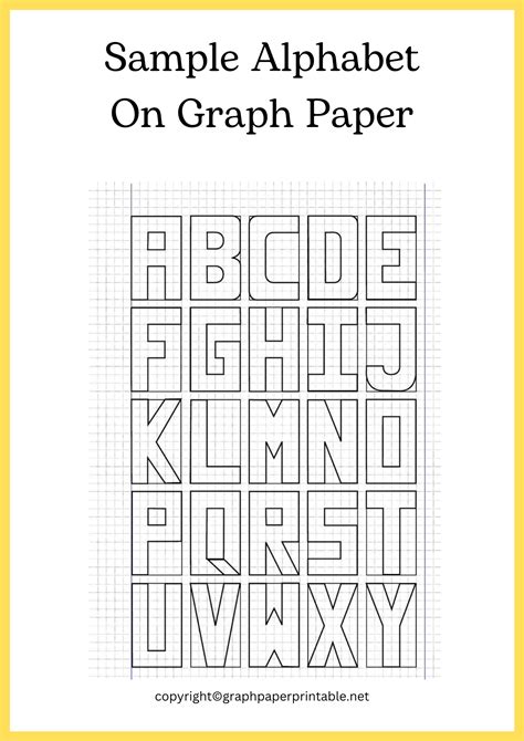 Alphabet On Grid Paper Templates with Examples in PDF