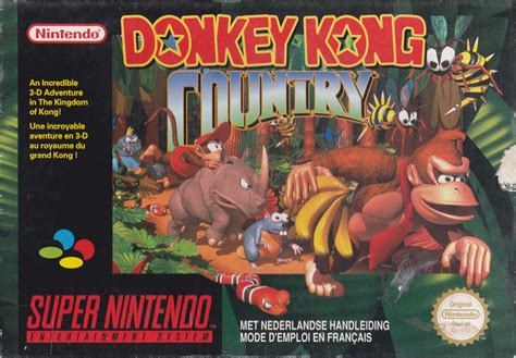 Donkey Kong Country (1994) SNES box cover art - MobyGames