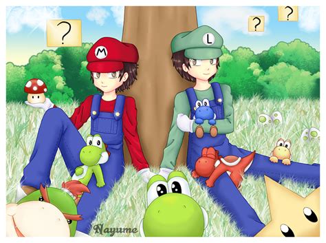 -- Mario and Luigi anime style -- by Nay-Hime on DeviantArt