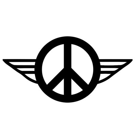Vector clip art of black peace symbol | Free SVG