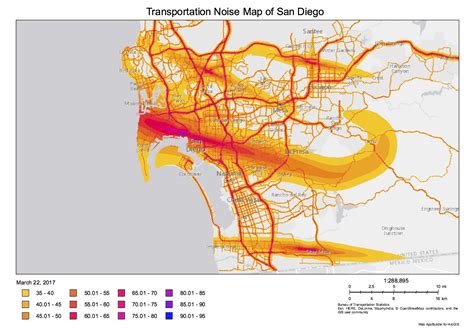 Noise Pollution Highlight Flight Paths For Local Airports l Transportation Noise Map of San ...