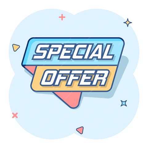 Premium Vector | Vector cartoon special offer banner icon in comic style badge shopping ...