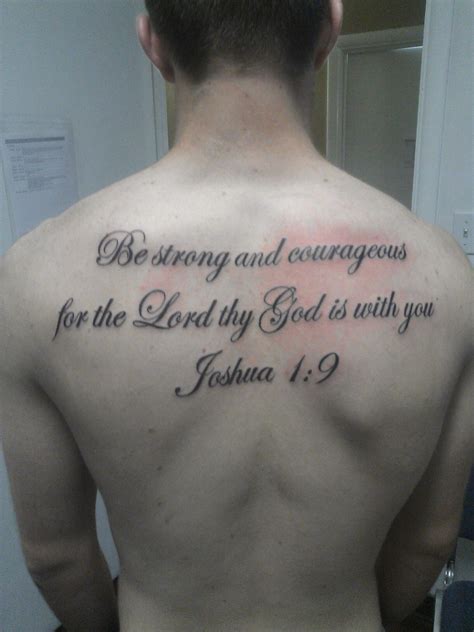 Joshua 1:9 Tattoo - Be Strong and Courageous