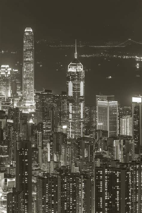 Skyline of Downtown District of Hong Kong City Stock Image - Image of ...