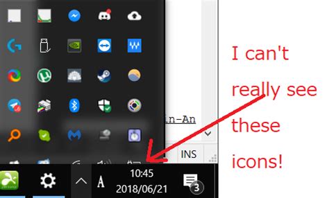 When revealing Hidden Icons, some are hidden behind the taskbar. : r/Windows10