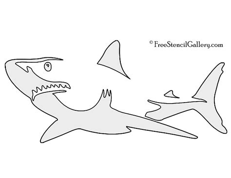 Shark Stencil | Free Stencil Gallery