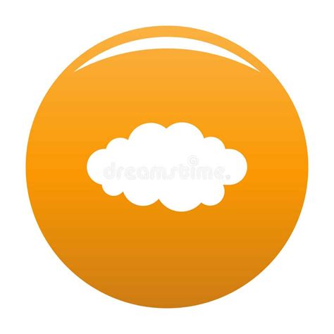 Luminous Translucent Cloud Icon Orange Stock Illustration ...