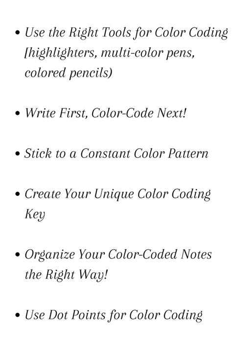 How to Color-Code Your notes? | Note Taking ideas | Study planner ...