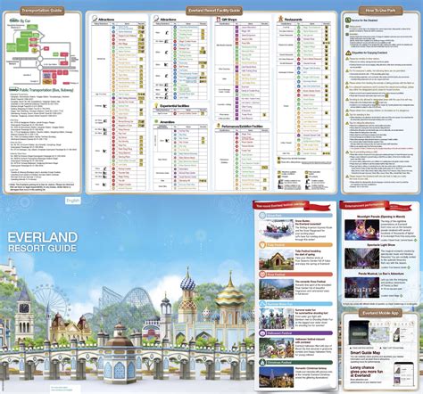 Everland Guide Map - Guide maps online | Guide, Map, Wooden roller coaster