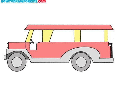 How to Draw a Jeepney - Easy Drawing Tutorial For Kids