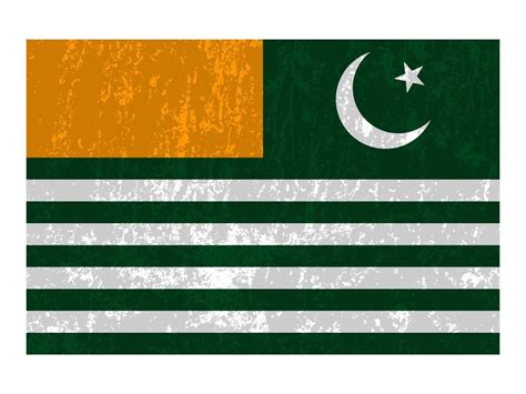 Azad Kashmir grunge flag, official colors and proportion. Vector ...