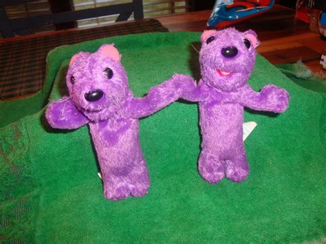 RARE 1999 APPLAUSE BEAR IN THE BIG BLUE HOUSE PIP AND POP PLUSH PURPLE ...