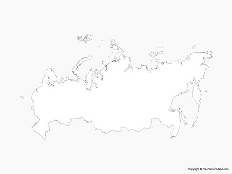 Printable Maps of Russia | Free Vector Maps