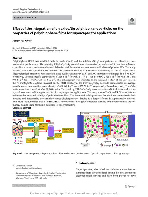 Effect of the integration of tin oxide/tin sulphide nanoparticles on the properties of ...