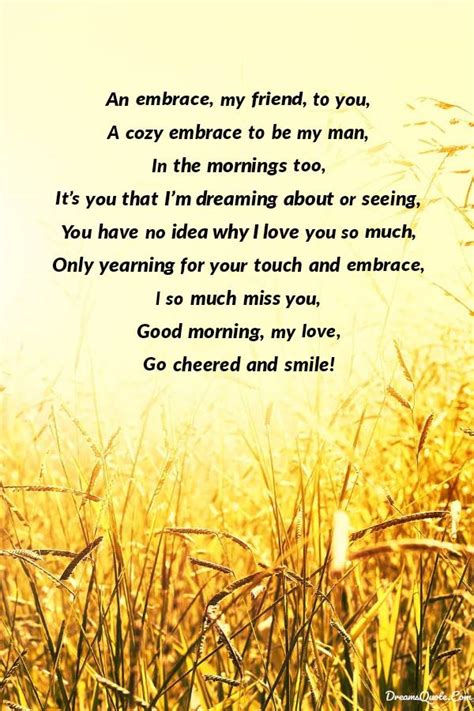 56 Romantic Good Morning Poems For Him - Dreams Quote