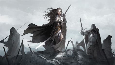 Wallpaper : 1425x800 px, fantasy art, sword, warrior 1425x800 - wallbase - 1332109 - HD ...