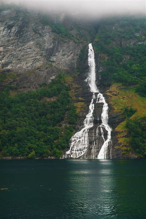 A Waterfall along the Geirangerfjord in Norway [4480x6720] : r/EarthPorn