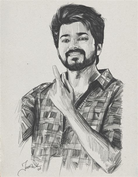 ArtStation Master Thalapathy Vijay Pencil Sketch 2022, 52% OFF