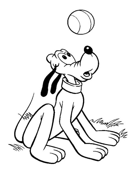 Simple coloring of Pluto - Pluto Coloring Pages for Kids