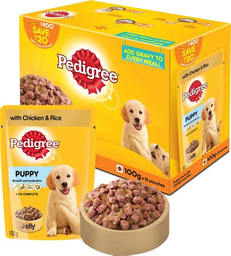 Pedigree Puppy Chicken, Rice Dog Food Price in India - Buy Pedigree ...
