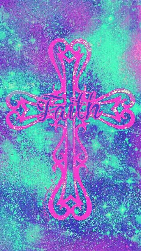 Download A bright pink cross signifying hope, faith, and love Wallpaper | Wallpapers.com