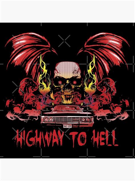 "Highway To Hell - Colour" Poster by Happy-Llama-Art | Redbubble