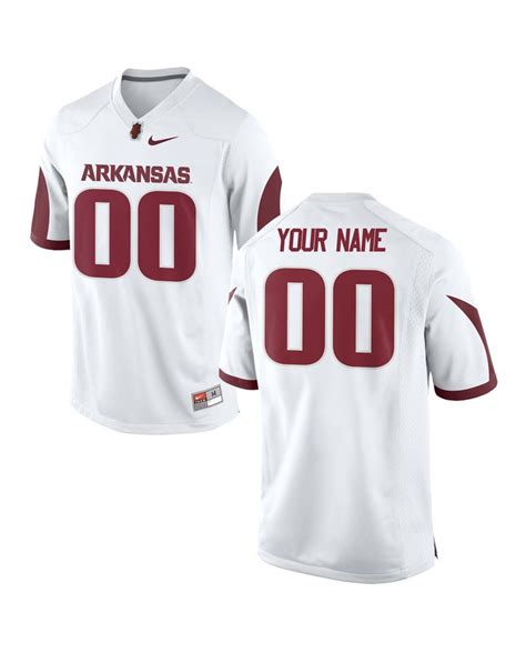 Men's Arkansas Razorbacks Nike Custom Game Football Jersey White