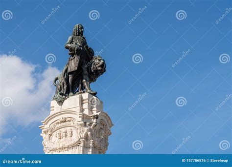 Marques De Pombal Statue in Lisbon Stock Photo - Image of statue ...