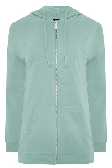 LTS Sage Green Zipper Hoodie | Long Tall Sally