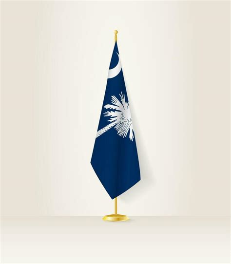 South Carolina flag on a flag stand. 27264077 Vector Art at Vecteezy