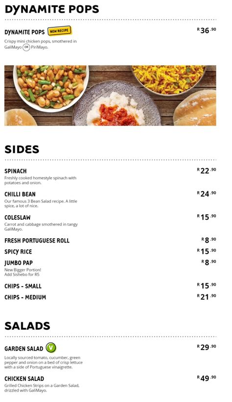 Galito's Menu and Prices South Africa