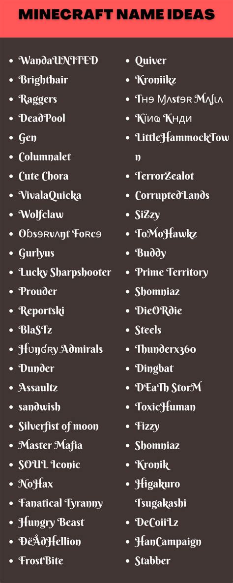 400 Cool Minecraft Names Ideas That You Can Use