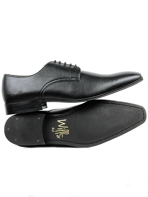 Vegan Vegetarian Non-Leather Mens Smart Black Shoes Slim Sole Oxford | Vegan dress shoes, Dress ...