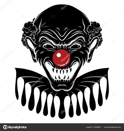 Vector hand drawn illustration of angry clown — Stock Vector © katytutynina #144465891