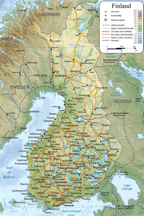 Large detailed map of Finland with cities and towns - Ontheworldmap.com