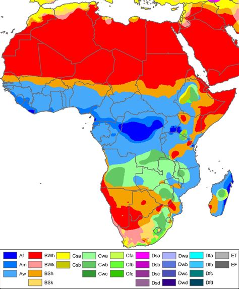 The Climate Zones of Africa [1500x1816] : MapPorn