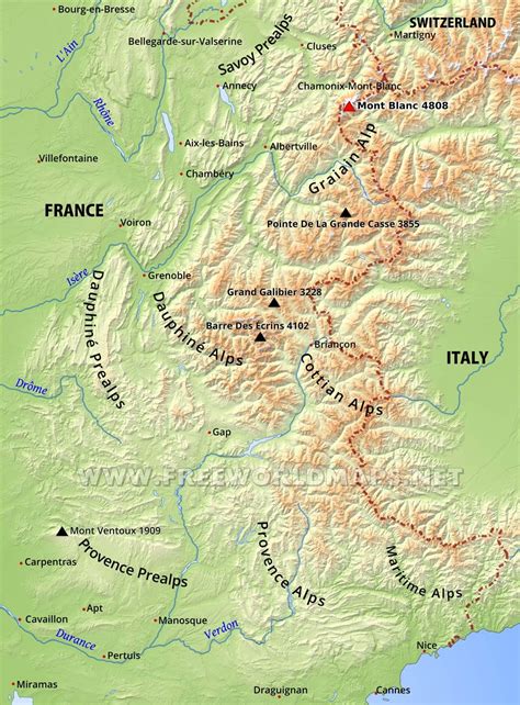 Map Of The Alps In France | Twitterleesclub