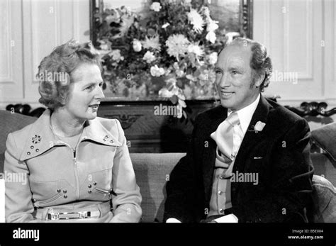 Mrs. Margaret Thatcher with Pierre Trudeau. (Canadian Prime Minister ...